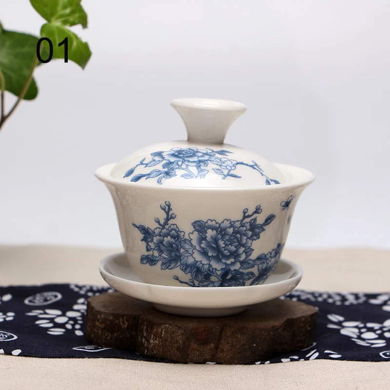 Высококачественный чайный сервиз gai wan чайные сервизы из костяного фарфора Dehua gaiwan чайный фарфоровый чайник чайный сервиз для путешествий красивый и легкий чайник