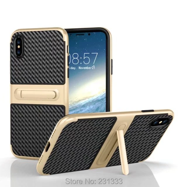 Чехол для Iphone X IphoneX Traveller Brush Hybrid Armor TPU PC жесткий чехол с подставкой и отделением ID