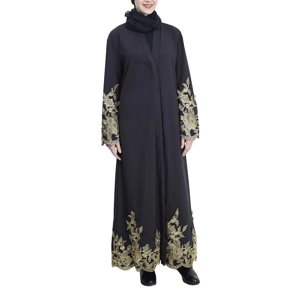 Мусульманское мусульманское платье Abaya большие размеры повседневное длинное