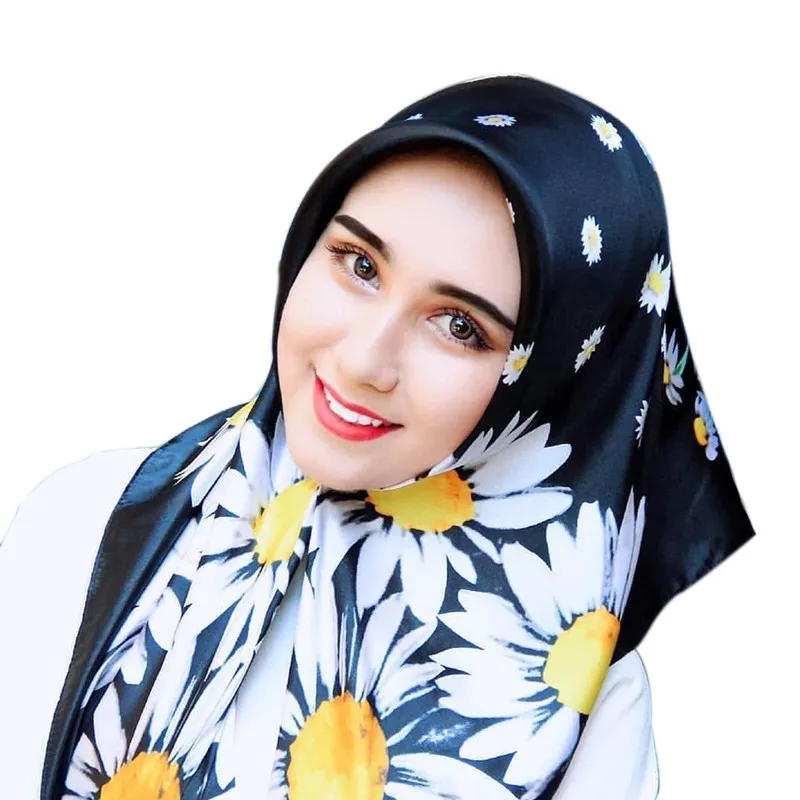 

Women Fashion Square Hijab Scarf Soft Satin Head Neck Shawl Stole Wraps 35"*35" GPD8879