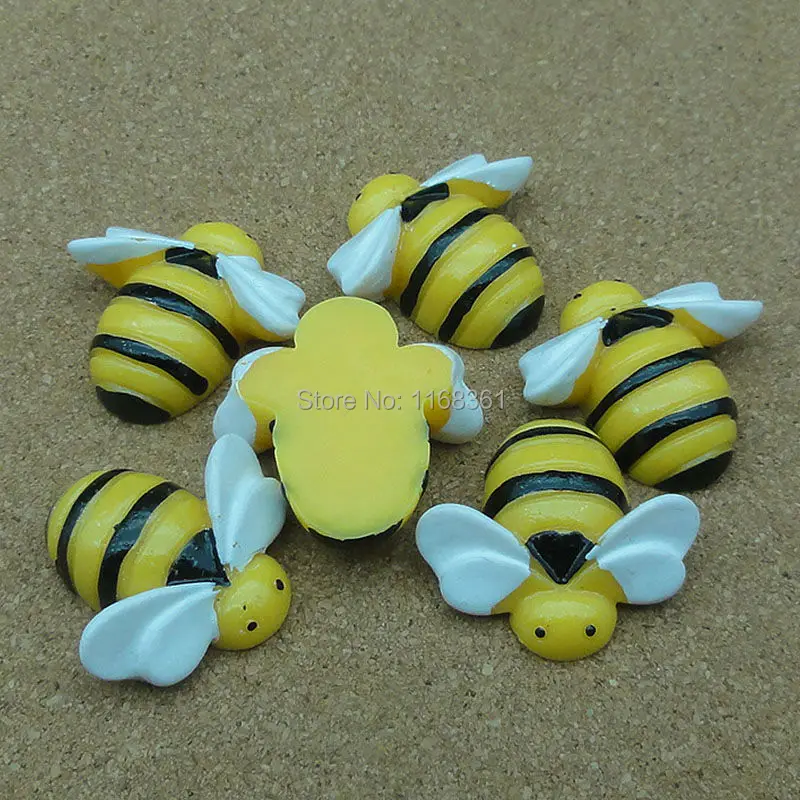 5 шт./лот смола твердая симпатичная пчела мультфильм 20 мм феи сад гном мох