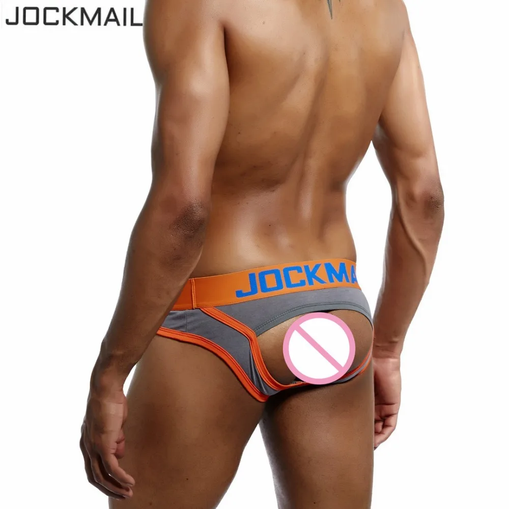 

JOCKMAIL Brand Sexy Men Underwear Briefs Backless Buttocks cuecas open back calzoncillos hombre slip Gay Underwear male panties