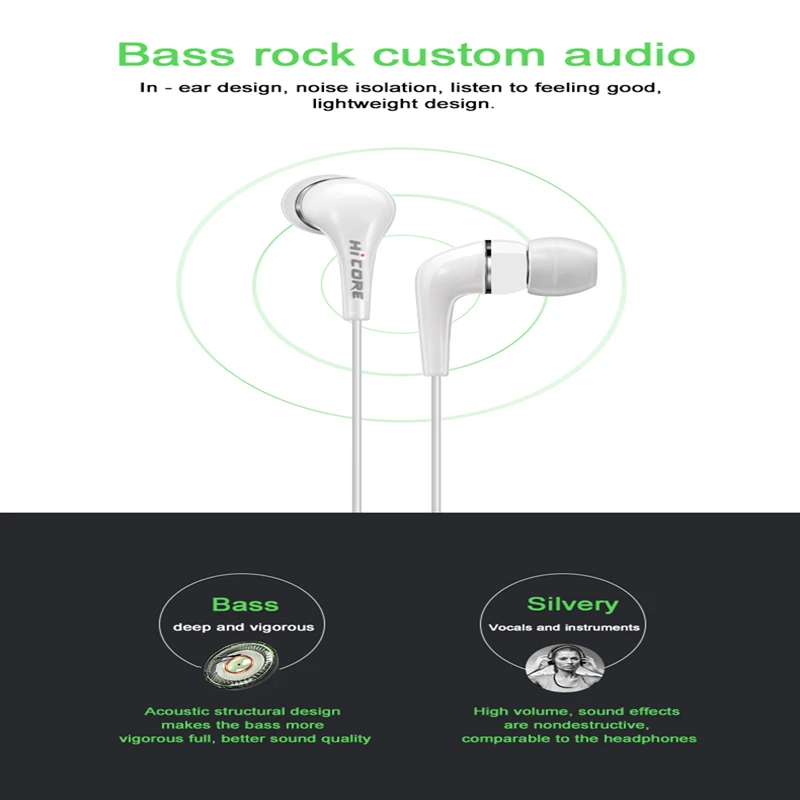 Hi Fi наушники ужин бас MIC Спорт Бег мини вкладыши Наушники стерео звук с микрофоном
