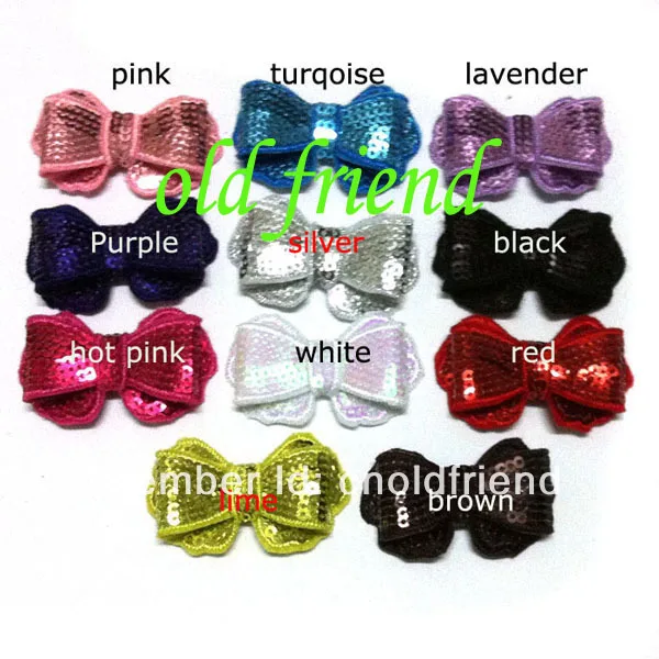 2 &quotбанты для волос с блестками 11 цветов в наличии бесплатная доставка 120 шт./лот |