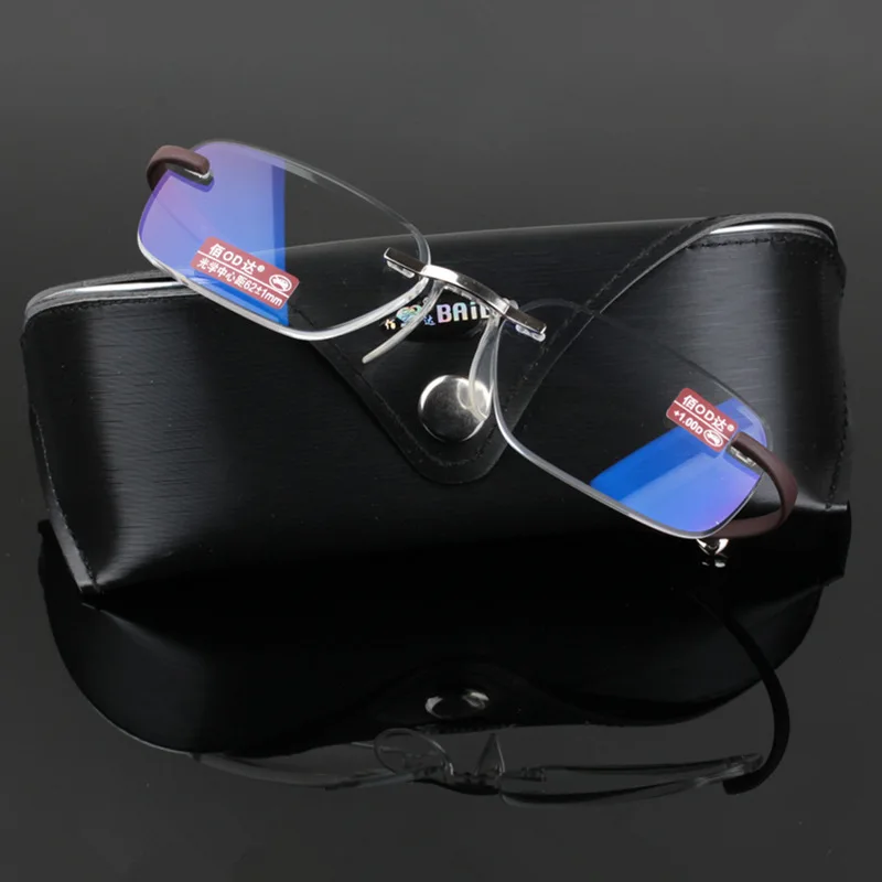 Очки для чтения Chashma TR 90 с гибкими дужками брендовые без оправы мужчин и