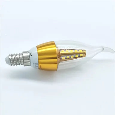 5W E14 LED Candelabra Bulb Warm White Color Starry Sky Led Candle Light SDM2835 25led Chandelier Lamps Gold Shell (AC220-240V) | Лампы и