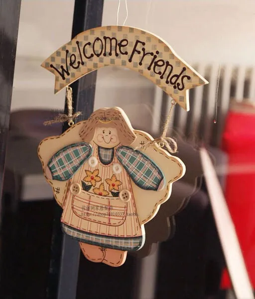 2 шт. деревянная доска с надписью девушка Статуэтка старинный пасторальный стиль