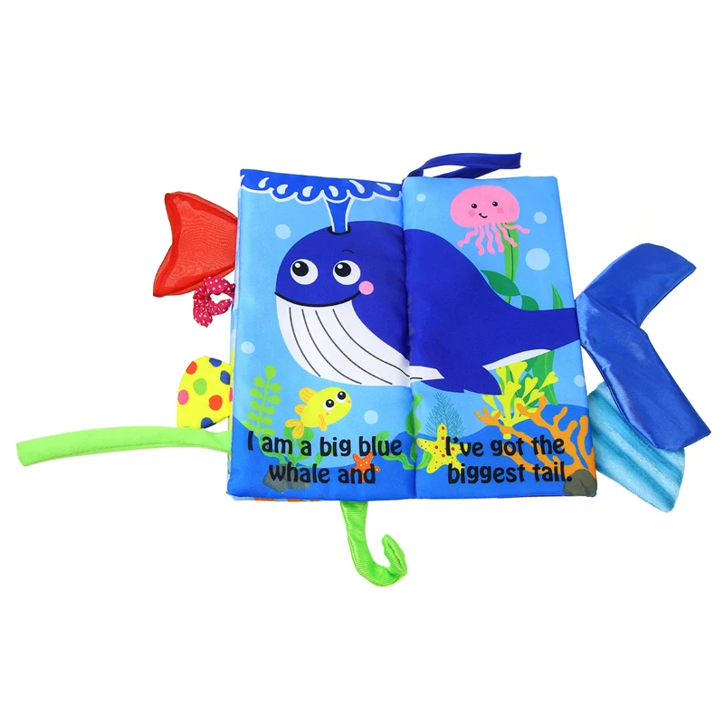 2 шт. Животные хвост стерео книжки из мягкой ткани для малышей тихий книги