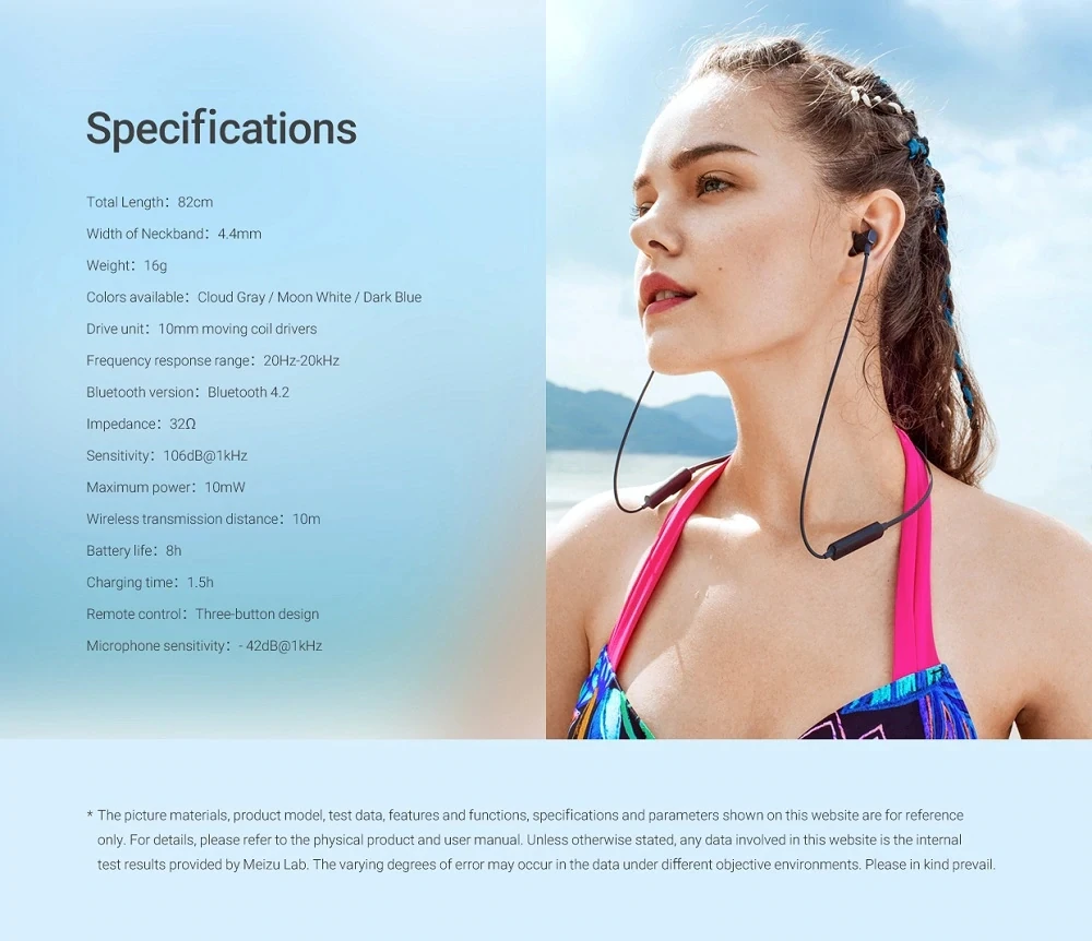 Meizu EP52/EP51 Беспроводной Bluetooth 4,1 спортивные наушники стерео гарнитура с микрофоном Поддержка Apt-X 8 играть час Водонепроницаемый IPX5