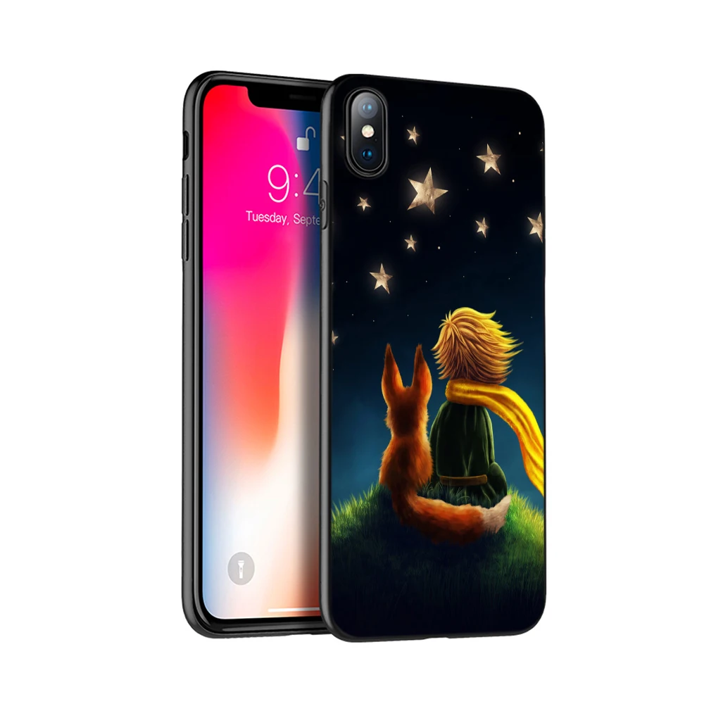 14300 Черный чехол ТПУ для iphone 5 5s se 6 6s 7 8 plus x 10 чехол силиконовый чехол для iphone XR XS MAX чехол Маленький принц лиса цитаты - Цвет: 14300