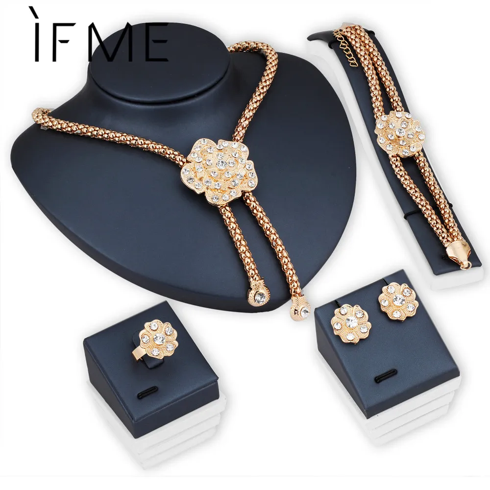 Женский Свадебный комплект из колье серёг кольца и браслета|jewelry sets for women|wedding jewelry