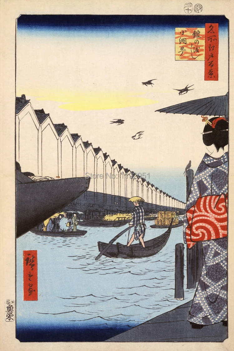 Плакат пейзаж Картина на холсте традиционные японские пейзажи картины красота и