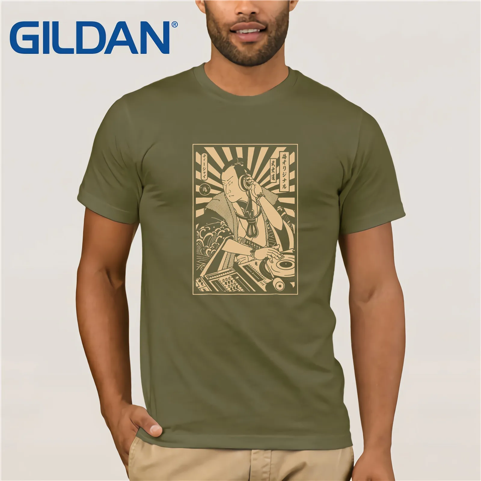 Dj Samurai T Shirt Fashion Disco Japanese Gift 2021 Summer Men's Short Sleeve T-Shirt | Мужская одежда