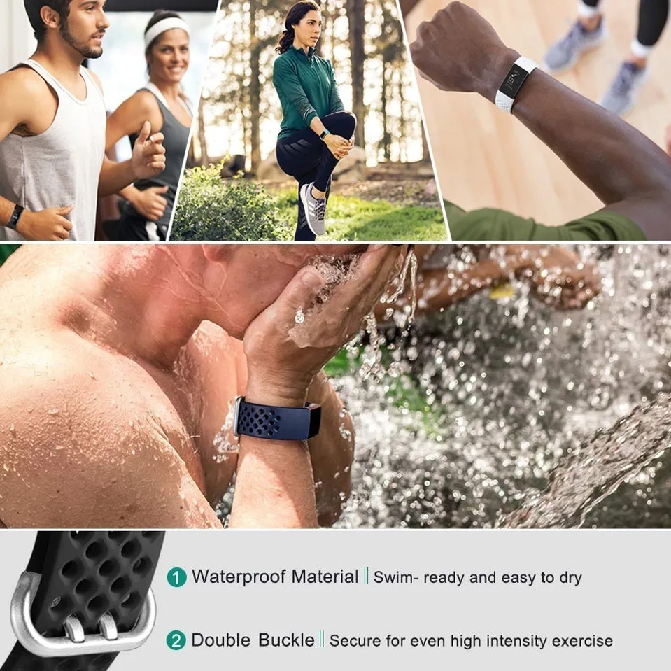 Duszake аксессуары для Fitbit Charge 3/Charge 3SE ремешок силиконовый водонепроницаемый браслет сменный ремешок для Fitbit Charge 3 ремешок