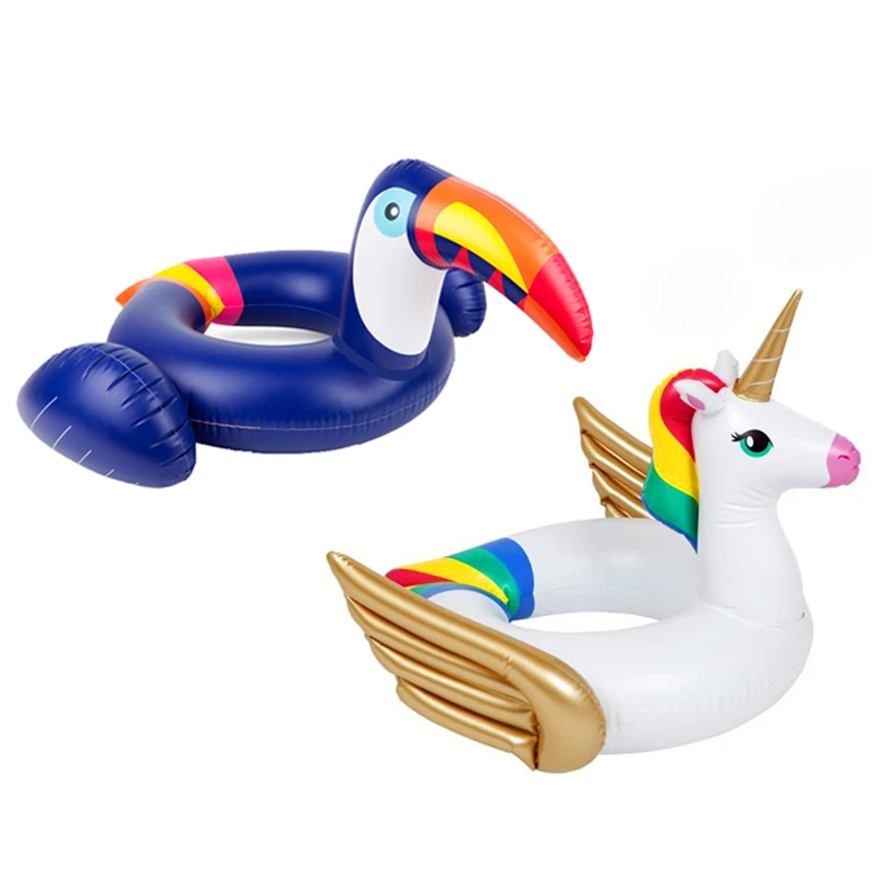 Детский надувной бассейн с попугаем вечерние надувные кольца для