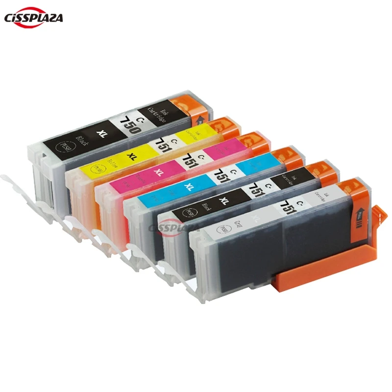 CISSPLAZA 12PK PGI-750 PGI750 CLI 751 чернильный картридж совместимый для Canon PIXMA MG6370 MG7570 MG7170 IP8770