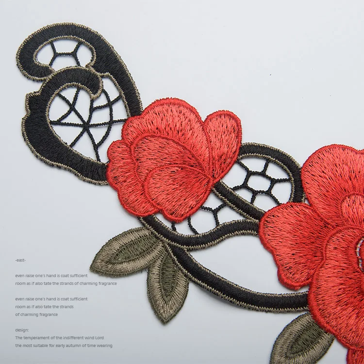 Модный художественный стиль Изысканная элегантная кружевная ткань вышивка