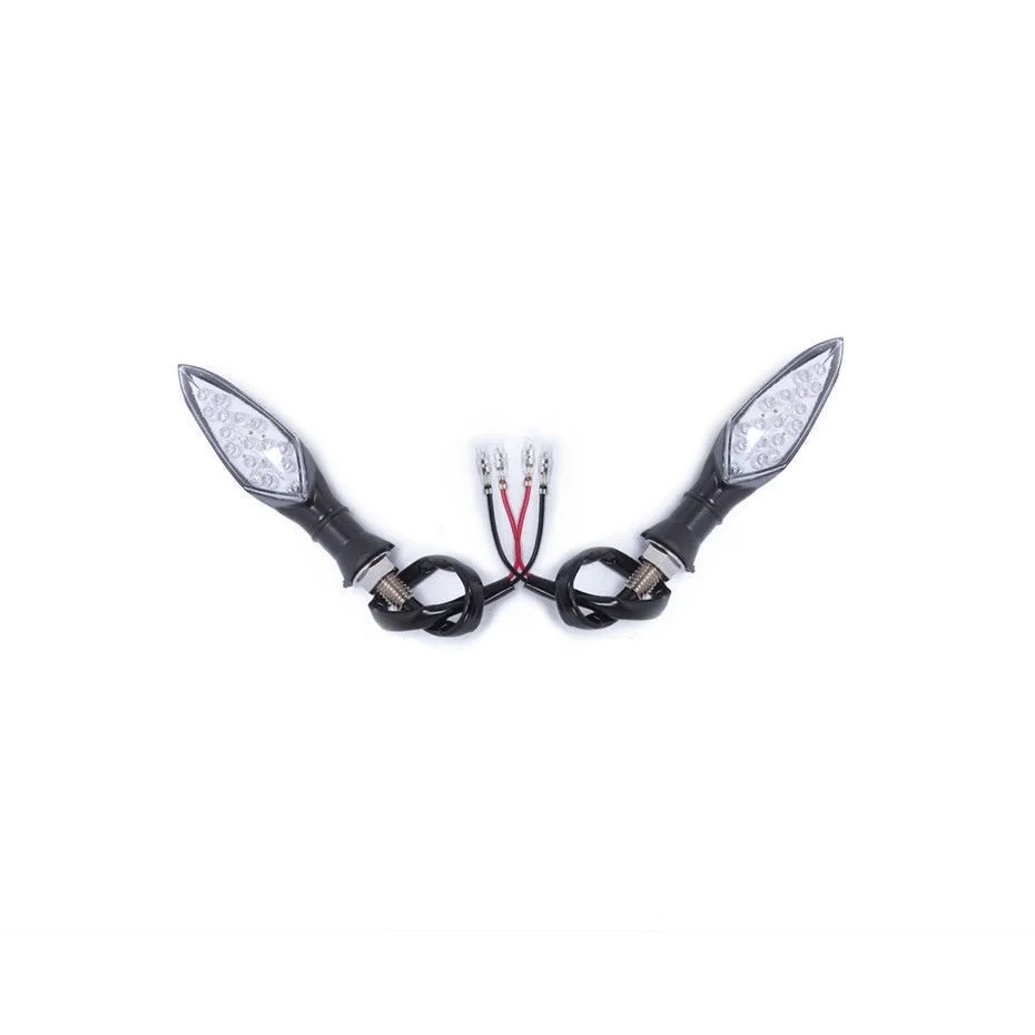 2PCS Motoo-Универсальный светодиодный светильник для мотоцикла, сигнальные индикаторы, светильник, янтарный мигалка, светильник 12 В, мотоциклетная лампа, супер яркая - Цвет: 2PCS