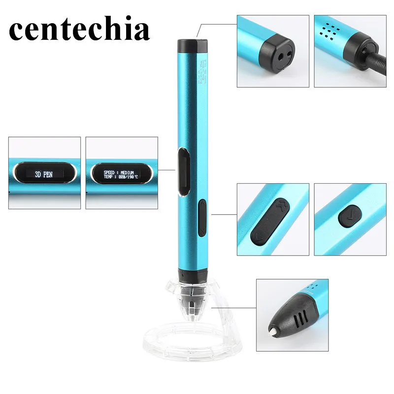 3d-ручки Centechia 5 поколения ручка для 3D-принтера сделай сам с бесплатным ABS/PLA