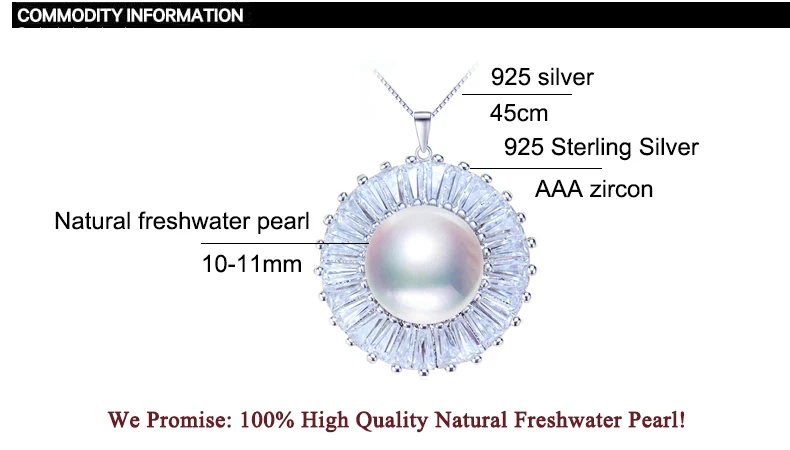 SHDIYAYUN 2019 Pearl Necklace 925 Sterling Silver Jewelry Round Natural Freshwater Pendants Gift Diamond Necklaces Women | Украшения и