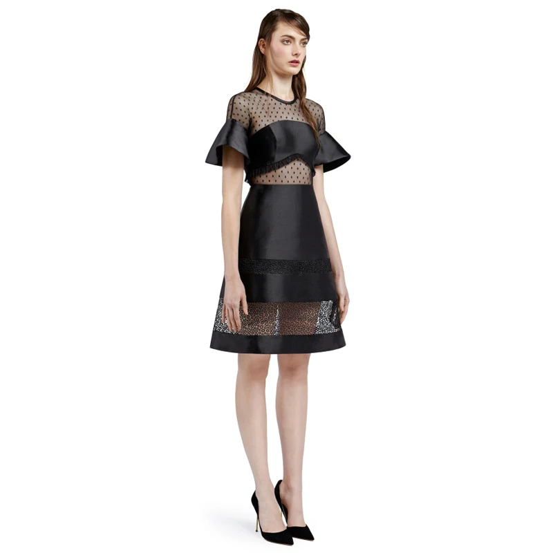 2017 Brand Summer Cute Dress Women Retro Lace Mini Party Sexy High Waist A Line Tunique Dresses Vestidos Female QWC0251-5 |