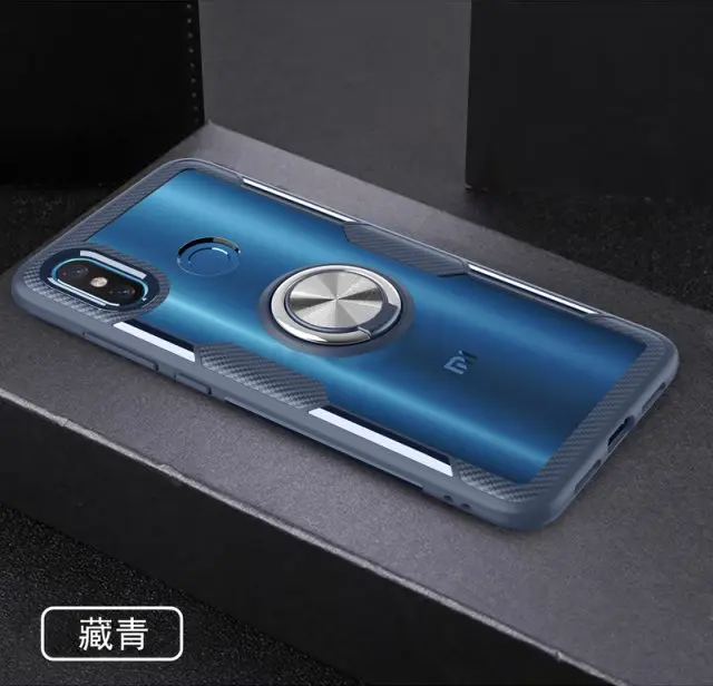 Для Xiaomi 8 Lite чехол прозрачный PC полное защитное кольцо для Xioami 9 SE 9se 8 8se 9T Redmi Note 8 K20 Pro POCO F2 Caque - Цвет: Тёмно-синий