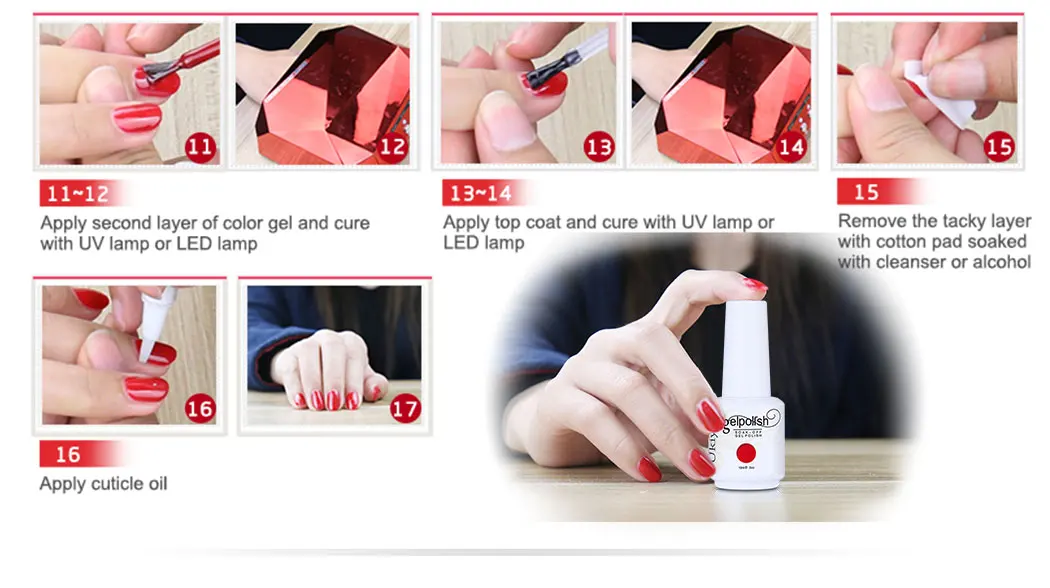 Ukiyo 15 мл УФ гель лак для ногтей Vernis Полупостоянный праймер верхнее покрытие Лак чистый цвет лак гель лак