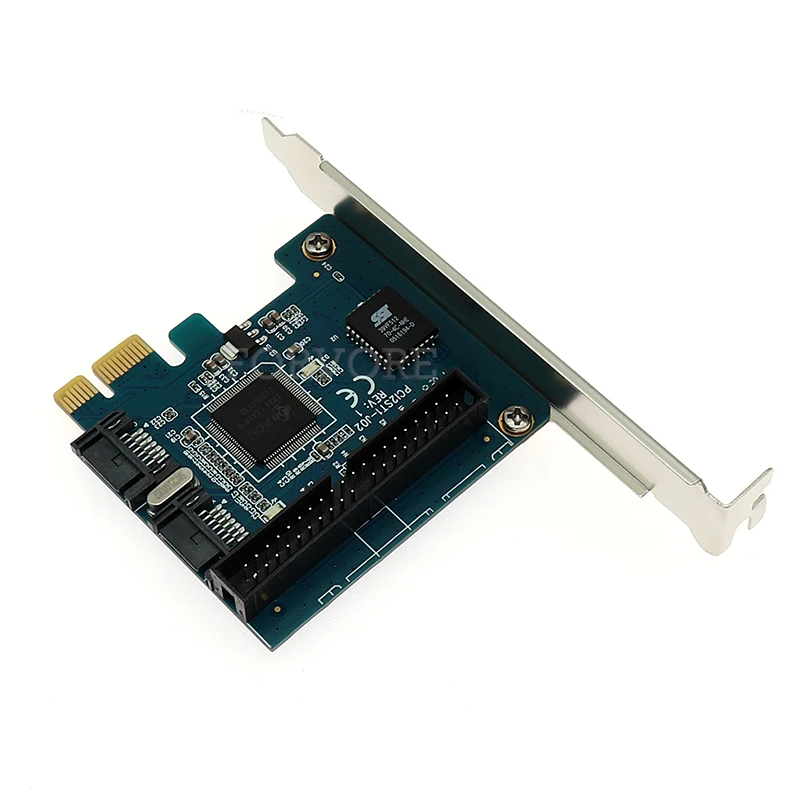 PCI e для IDE и 2 порта SATA 7pin контроллер карты чипсет Jmicron JMB363|Платы расширения| |