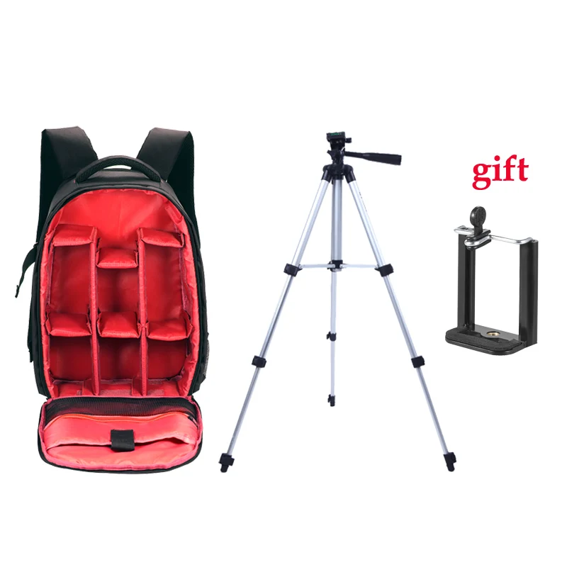r with Tripod Andoer сумка для цифровой зеркальной фотокамеры, износостойкий рюкзак для видеосъемки, Водонепроницаемые многофункциональные сумки для фотосъемки с штативом - Цвет: r with Tripod