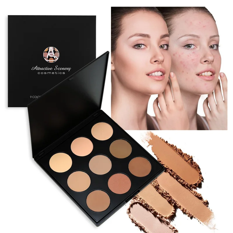 Палитра теней для век Make up 9 цветов румяна Палетка макияжа Румяна лица палитра