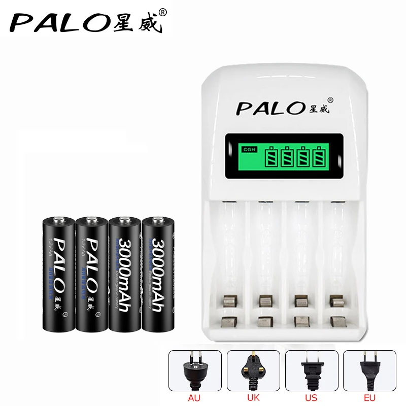 PALO Горячая 9v батарея 300 Высокая емкость 6 шт 9V батареи 6LR61 6F22 006p Nimh 300mah 9V аккумуляторная батарея для игрушечного пульта дистанционного управления