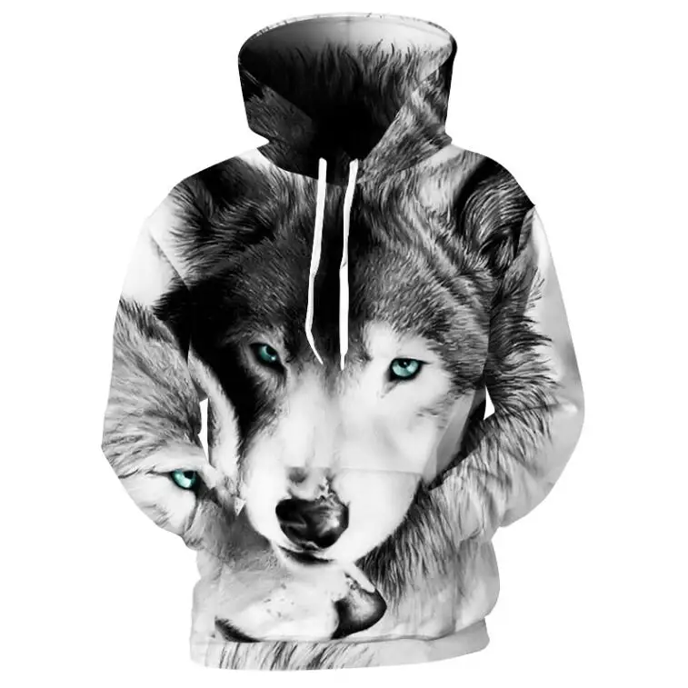 12 Cloudstyle, черные, белые повседневные толстовки, мужские, женские, 3D Толстовка, животное, собака, Хаски, волк, с принтом, толстовка, Забавный пуловер, зимняя куртка - Цвет: 12