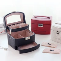 2020 new automatic jewelry box 3 layers jewelry case jewel package storage holding ring necklace bracelet earring festival gift