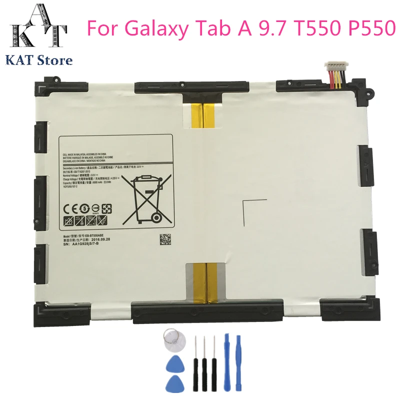 Аккумулятор для планшетов диагональю 6000 мАч Samsung Galaxy Tab A 9 7|Аккумуляторы