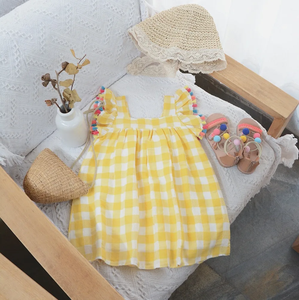 Celveroso Baby Cloth Infant girl Bohemian dresses Plaid Girls Clothes Dress Princess Birthday Beach | Детская одежда и обувь