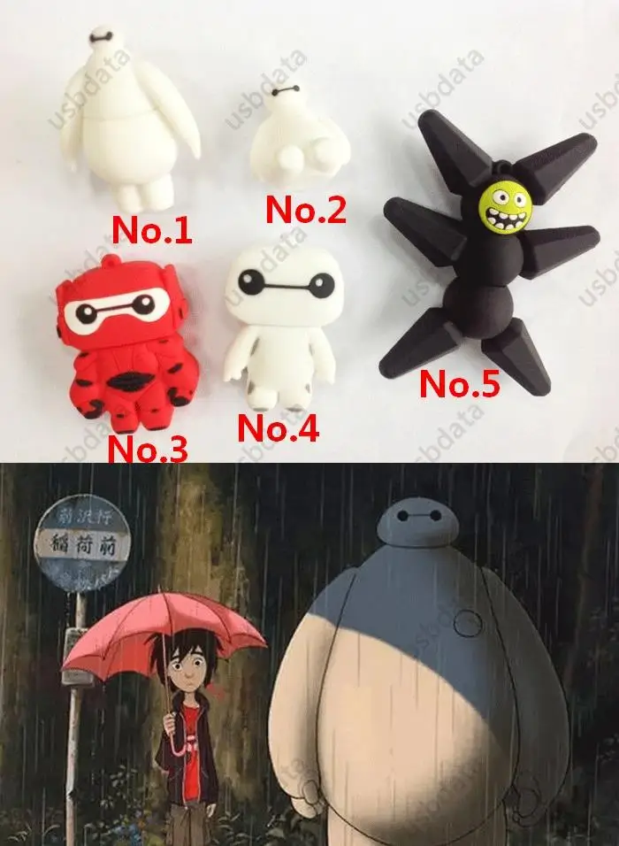 Мультфильм робот Baymax USB флешка 3,0 64 ГБ 128 ГБ 512 ручка привода флэш-карты памяти Bay Max флешки 1 ТБ Memory Stick подарок