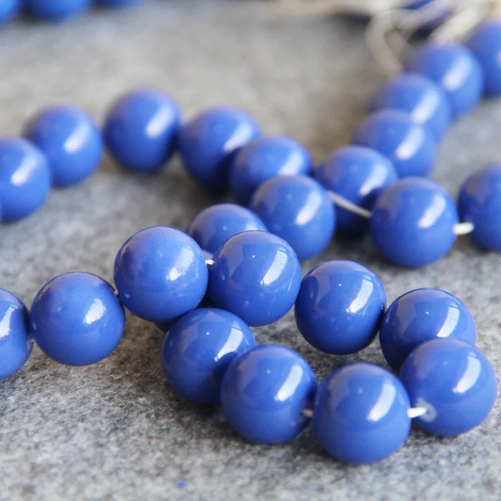 Новинка для ожерелья и браслета 14 мм синие жемчужные бусины в виде ракушек DIY