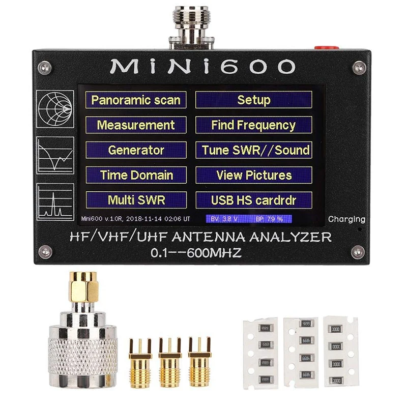 Мини анализатор частоты HF/VHF/UHF с сенсорным ЖК экраном 4 3 0 1 МГц|Рации| |