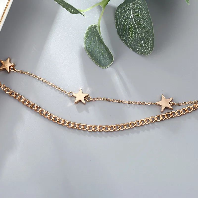 Boho Новая мода, круглый камень, звезда, ножной браслет, Летний пляж, босиком, ювелирное изделие, золото, серебро, браслет на ногу, богемное ювелирное изделие