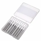 Концевая фреза из вольфрамовой стали с 2 канавками, 18 дюйма, 1 мм, спиральная фреза с двойной канавкой, твердосплавная концевая фреза, фреза с ЧПУ, 10 шт.