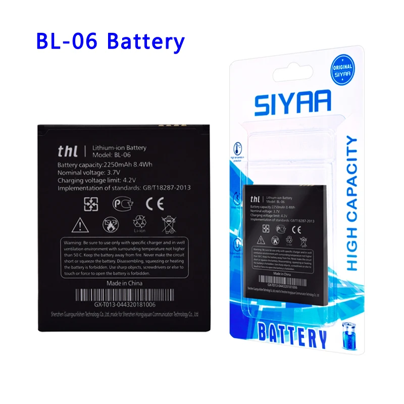 BL-06 W200 BL-08 W100 мобильный телефон с внешним аккумулятором Батарея BL06 BL 06 для THL T6 Pro T6C T6S W200 W200S W200C A W100 W100S