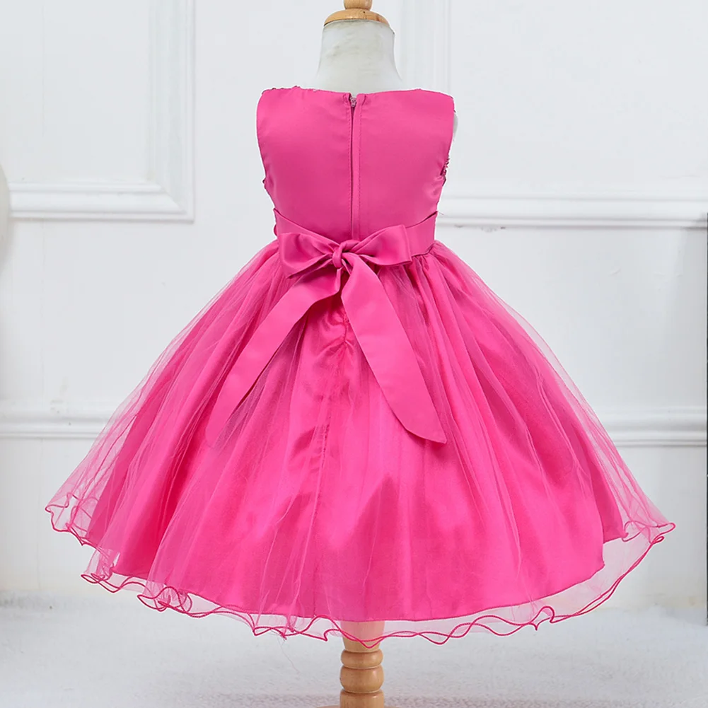 Платье принцессы с цветочным узором для девочек красивые детские платья