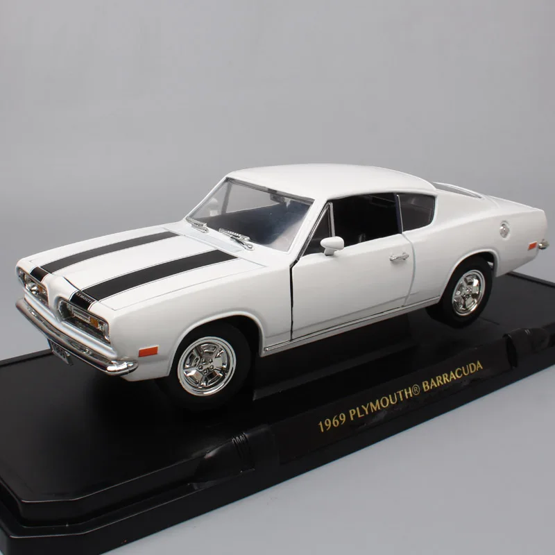 1:18 классические весы 1969 Chrysler Plymouth Barracude спортивные игрушки и транспортные средства миниатюрные автомобильные модели для детей