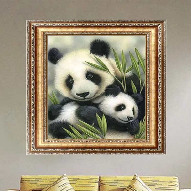 Новейшая картина с алмазной вышивкой Pandas 5D ручная работа украшение на стену для