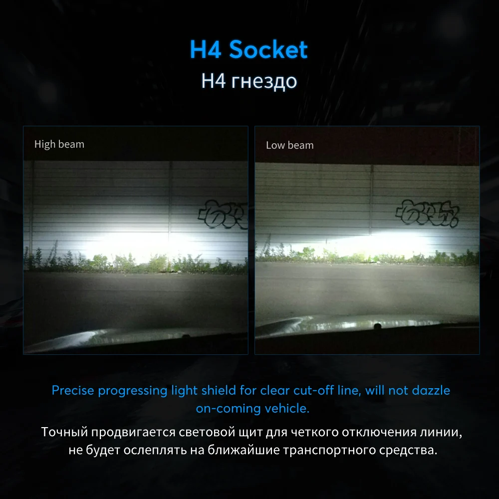 Auto Car Led Headlight Light Lamp Bulb H1 H3 H4 H7 H8 H9 H10 H11 H13 9004 9005 9006 9007 HB1 HB2 HB3 HB4 6500K 8000Lm 50W 12-24V |