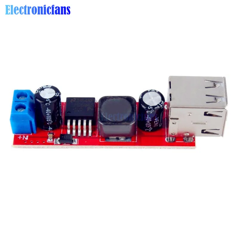 Понижающий преобразователь diymore LM2596 с двумя USB портами устройство для зарядки