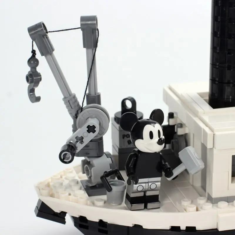 H & HXY 3025 842 штук идеи Steamboat Willie Movie fit legoings 21317 строительные блоки кирпичи игрушки