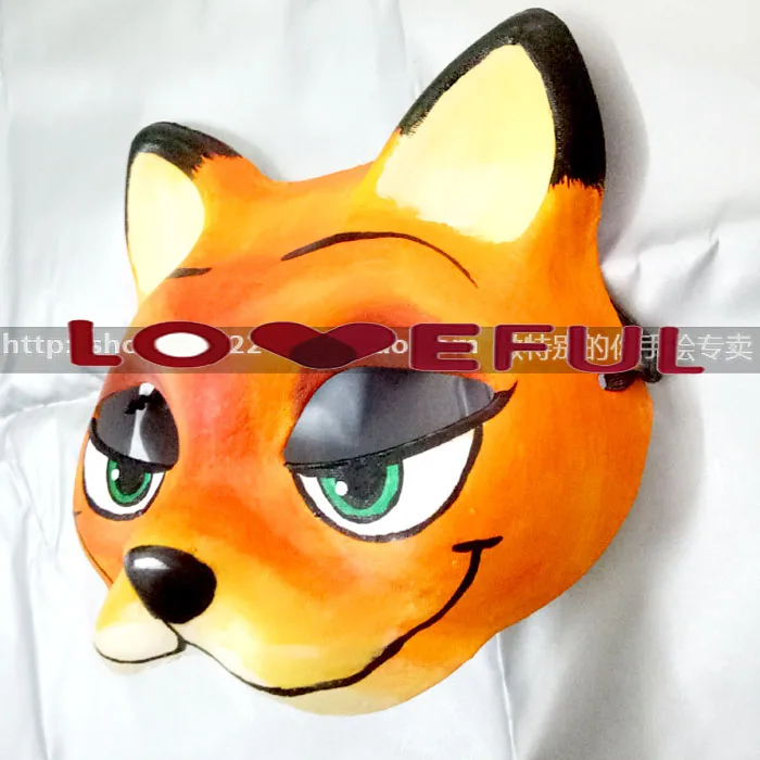 Новое качество ручной работы DIY маска на Хэллоуин с принтом Лисенок костюмная