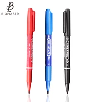 5pcs permanent markers tattoo pens fine point black blue red large capacity ink 0 5mm and 1mm scribe tool good waterproof ink
