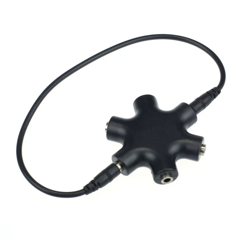 3.5mm Headphone Earphone Audio Splitter 1 Male to 2 3 4 5 Female Cable July17#2 Dropship | Электроника